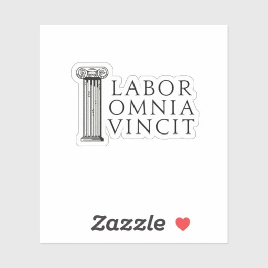 Labor Omnia Vincit (arbeidsveroveraars alle) Stick Sticker (Vel)