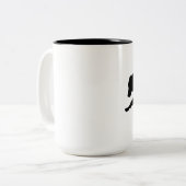 laboratoire noir espiègle de la tasse 15oz à deux (Devant gauche)