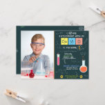 Laboratoire Science Invitation d'anniversaire avec<br><div class="desc">Ce mignon invitation de laboratoire scientifique avec photo est l'idée la plus mignonne pour une soirée à thème scientifique et un succès garanti avec les invités! Que vous soyez amateur de science ou à la recherche de décoration de laboratoire unique et personnalisée, Eureka! Vous venez de trouver la bonne formule...</div>