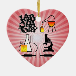 LABORATORIUM 4 SQUARE LOGO CHRISTMAS HEART ORNAMEN KERAMISCH ORNAMENT
