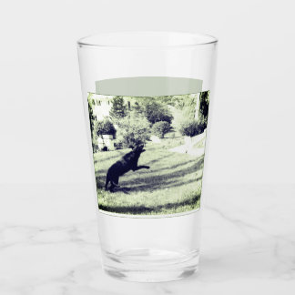 Laboratorium dat een frisbee bier vangt glas