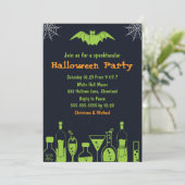 Laboratorium Spooktaculaire Halloween Uitnodiginge Kaart (Staand voorkant)