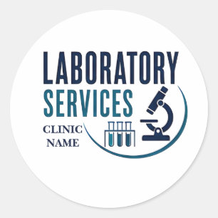 Laboratoriumdiensten Medisch Ronde Sticker