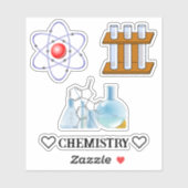 Laboratoriummateriaalchemie Sticker (Vel)