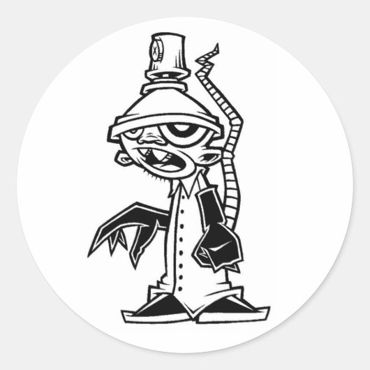 laboratoriumrat ronde sticker (Voorkant)