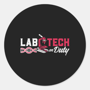 Laboratoriumtechnici van Lab Ronde Sticker