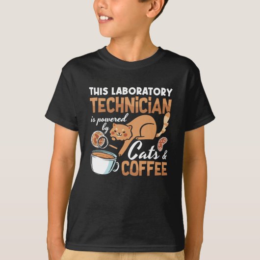 Laboratoriumtechnicus Katten Coffee Science Lab Te T-shirt (Voorkant)