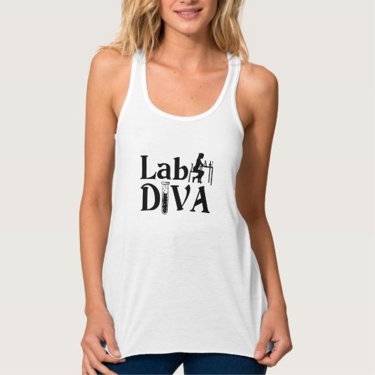 Laboratoriumtechnicus Lab Tech Lab Diva Tanktop (Voorkant)