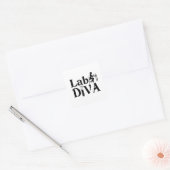 Laboratoriumtechnicus Lab Tech Lab Diva Vierkante Sticker (Envelop)