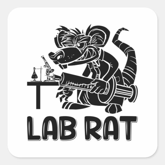 Laboratoriumtechnicus laboratorium Lab Tech Lab Ra Vierkante Sticker (Voorkant)