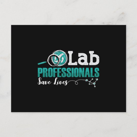Laboratoriumtechnicus van Lab Professionals redden Briefkaart (Voorkant)