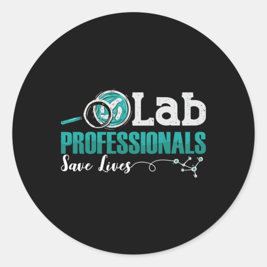 Laboratoriumtechnicus van Lab Professionals redden Ronde Sticker (Voorkant)