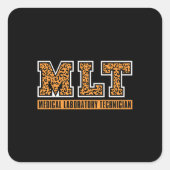 Laboratoriumtechnicus van Lab Tech MLT Vierkante Sticker (Voorkant)