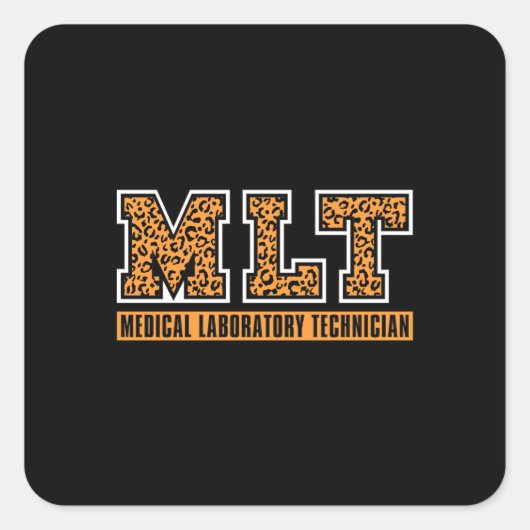 Laboratoriumtechnicus van Lab Tech MLT Vierkante Sticker (Voorkant)