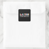Laboratoriumtechnicus van Lab Tech Vierkante Sticker (Tas)