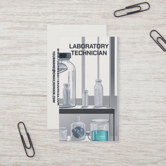Laboratoriumtechnicus Visitekaartje (Voorkant / Achterkant in situ)