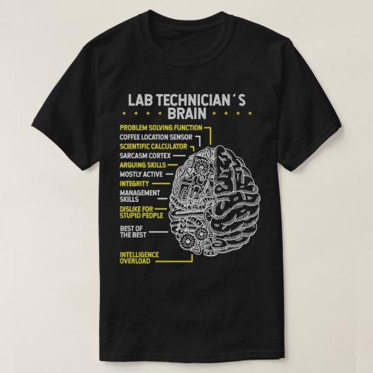 Laboratoriumtechnicus voor de labyrint t-shirt (Design voorkant)