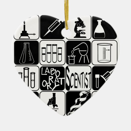 LABORATORIUMTOOLS VOOR HARTORNATIONALE WETENSCHAPP KERAMISCH ORNAMENT (Voorkant)