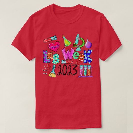 Laboratoriumweek 2023 t-shirt (Design voorkant)