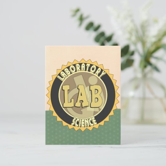 LABORATORIUMWETENSCHAP LABOADGE BRIEFKAART (Staand voorkant)