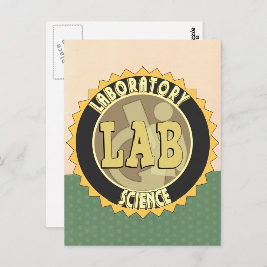 LABORATORIUMWETENSCHAP LABOADGE BRIEFKAART (Voorkant / Achterkant)