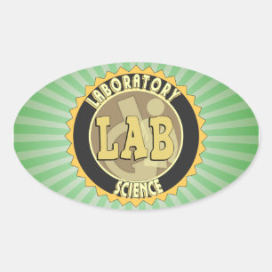 LABORATORIUMWETENSCHAP LABOADGE OVALE STICKER