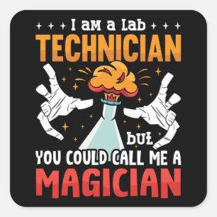Laboratoriumwetenschap van Lab Tech ik ben Vierkante Sticker