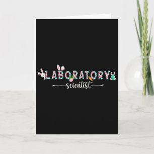 Laboratoriumwetenschapper Pasen Lab-tech Konijn Kaart