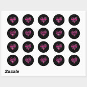 Laboratory Heart Valentine Lab Technologist Scienc Ronde Sticker (Vel)