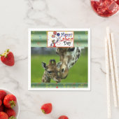Labour Day Paper Napkins Giraffe Servet (Insitu)