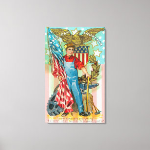 Labour Day Souvenir Canvas Afdruk