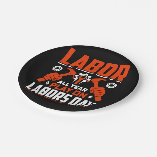 Labour Day T-shirt ontwerp Papieren Bordje (Gekanteld)