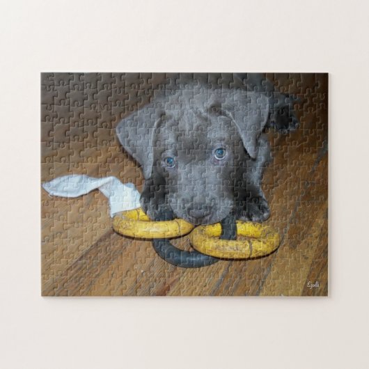 Labrabull Puppy Jigzaag Puzzle Legpuzzel (Horizontaal)