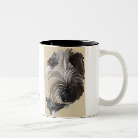 Labradoedle Coffee-Mok - Oorspronkelijke kunst Tweekleurige Koffiemok (Rechts)