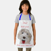 Labradoedle Cooking Chef (naam hier) Kinder Schort (Insitu)