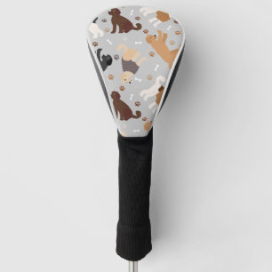 Labradoedle/Goldendoedle Botten en pokken Golfheadcover