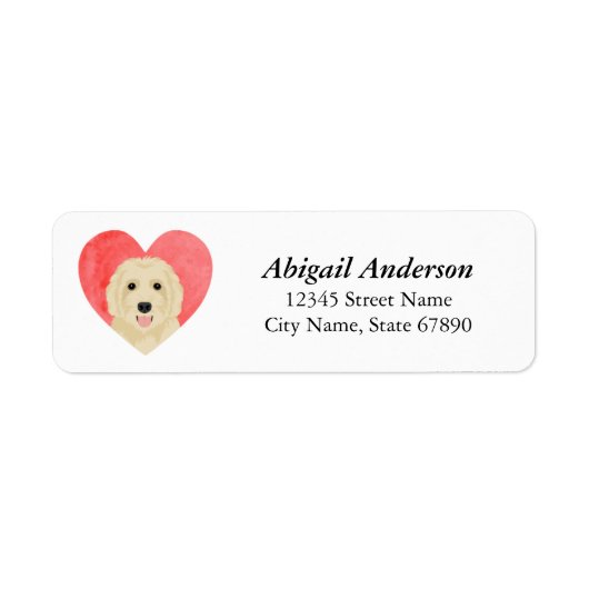 Labradoedle Return Address Labels (Voorkant)