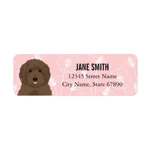 Labradoedle Return Address Labels (Voorkant)