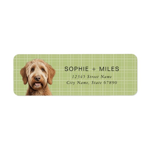 Labradoedle Return Address Labels (Voorkant)