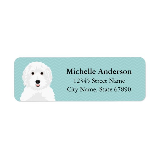 Labradoedle Return Address Labels (Voorkant)