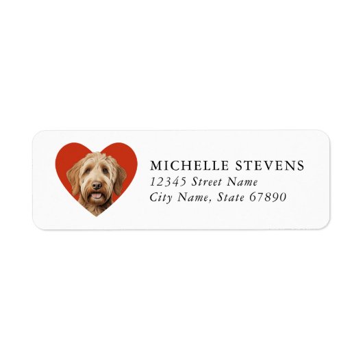 Labradoedle Return Address Labels (Voorkant)