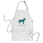 Labradoedle vertrekt moeder in Aqua Green Standaard Schort (Voorkant)