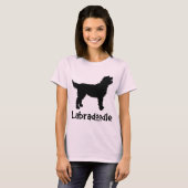 Labradoedle w/ Cool Text (zwart) T-shirt (Voorkant volledig)