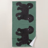 Labradoodle Beach Towel Strandlaken (Voorkant)