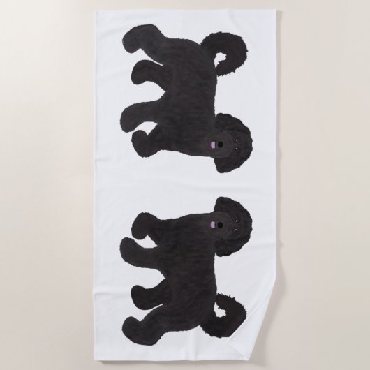 Labradoodle Beach Towel Strandlaken (Voorkant)