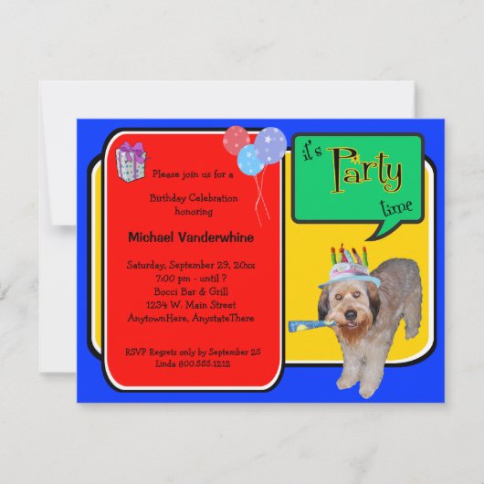 Labradoodle Birthday Barker Kaart (Voorkant)