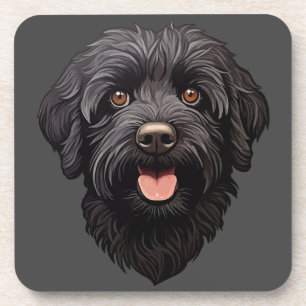 Labradoodle Black Dog Bier Onderzetter