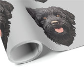 Labradoodle Black Dog Cadeaupapier (Rol Hoek)
