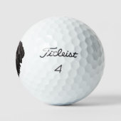 Labradoodle Black Dog Golfballen (Logo)