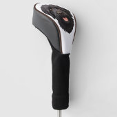 Labradoodle Black Dog Golfheadcover (Schuin)